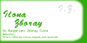 ilona zboray business card